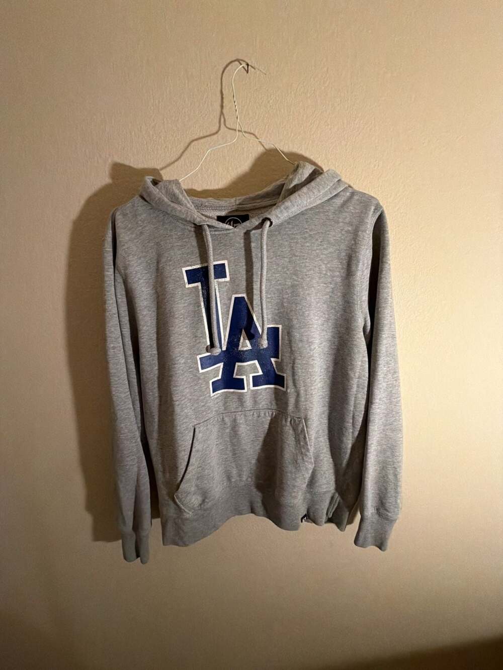 '47 Brand Los Angeles Dodgers Grey Heather Pullover Hoodie Large